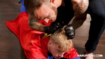 Superman Roleplay Twink Gets Bareback Anal by Villain