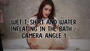 Wet T-Shirt and Water Inflating in the Bath - Camera Angle 1 MOV