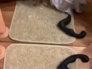 handjob in front of the mirror