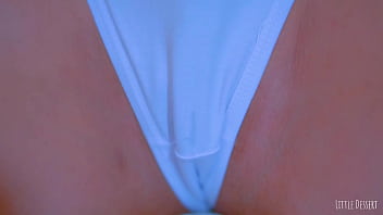 Hot Latina Teases With Massive Ass&#x1F351; In White Thong Underneath Blue Gown