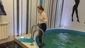 Fell into the pool And then bath