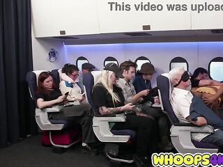 Black Model Olivia Jay Looking Xtra Cute in her Short Yellow Petticoat Shoot Some Hawt Movie scenes Like Flashing Her Bazookas and Juicy Vagina for her Fans in Flight