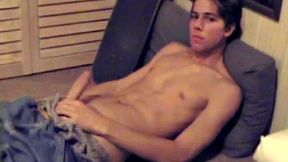 Fabulously lean and smooth Jayden works his cock inside his boxers. With the usual noisy straight porn playing in the background, Jayden gives himself a vigorous hand job.
