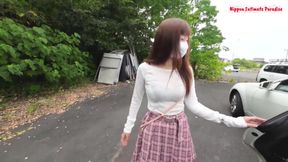 Knee High Allure Frames a Playful Charm as a Cute Devilish Beauty Captivates