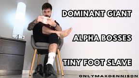 Dominant giants alpha bosses tiny foot slave