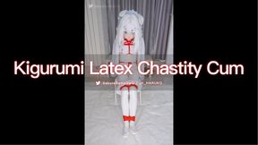 [4K] Latex Kigurumi Bondage Chastity Cum [KMM-22]