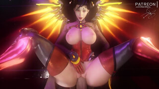 Devil Mercy On Her Back Getting A Big Creampie