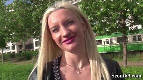 German Scout - Stranger Catch Hot Teen Angela Vital in Public at walking and bring her to Sex without Condom