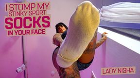 I will push my smelly sports socks into your face ( Socks & Giantess Feet with Lady Nisha ) - 4K UHD MP4