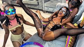 African Nigerian Girls Fuck Ghana Girl&rsquo_s Wet Pussy In FFF Threesome Fucking &amp_ Squirting