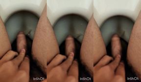 Before bed pee soaking tight twink Asian boy leaks on demand