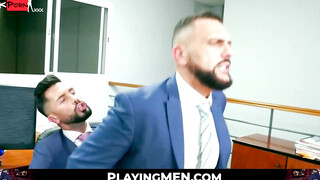 Dominatrix Boss Lady Fucks Her Manager's Ass in Office