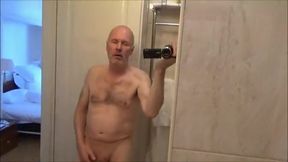 Pervert grandpa Ulf Larsen pee and wank in public toilets and hotels