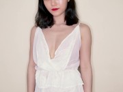 nightclothes changing 你好骚啊！小姐姐试穿品如的睡衣，多款性感内衣试穿秀 污老师炎炎