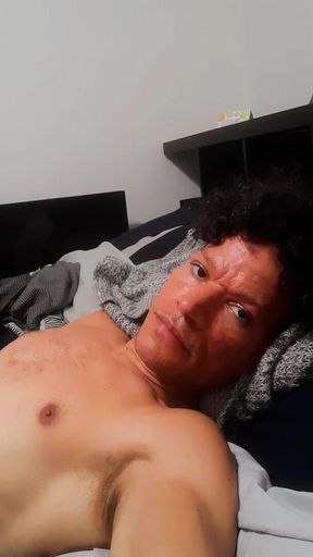 Borila smelling and sucking finger after he rubs it on foreskin and ass