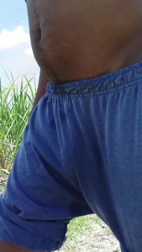 Tamil boy walking and showing big black dick village area mostly danger area   Clip 1