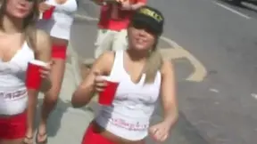 Sizzling Blonde Tempts With Her Stunning Small Boobs Right Outdoors