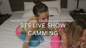 BTS Lesbian Liveshow Camming - Ciren Verde and Lora Cross