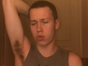 19 year old college guy Jesse Gold licks armpits after the gym