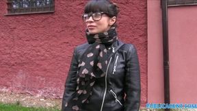 Amateur Russian creampied outdoors for cash
