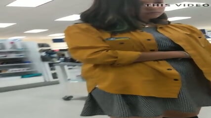 upskirt teen in store