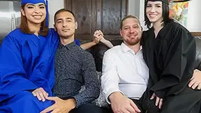 Hazel Heart & Remi Jones in College Prep - DaughterSwap