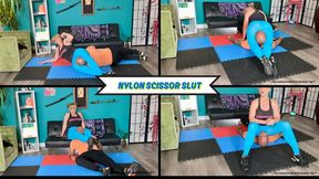 Nylon Scissor Slut - Goddess Rapture Uses Her Best Scissorhold To Squeeze Her Slave - Actually, She Uses About 5, Putting Her Muscular Thighs on Full Display - UltraHD (MP4)