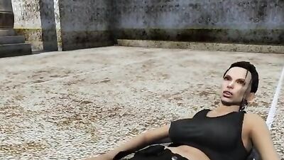 Watch this hot anime babe get her pussy licked in 3D while getting her holes fingered in public