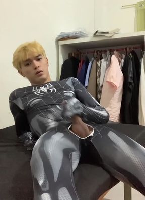 Gay Solo Asian Spider Noir Wank & Cum - Fresh HD Scene