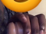 Stroking bbc with toy part 2