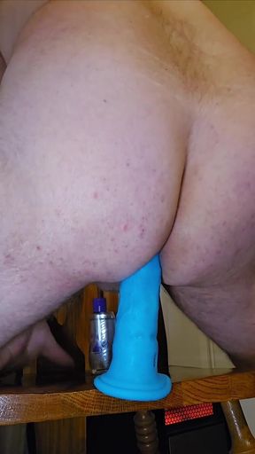 Stretching My Tight Hole with a Blue Monster