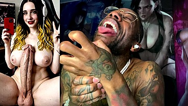 Transgender Streamer Cumming All Over Herself, AI Generated