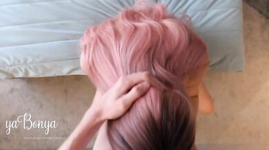 a young, sexy slut with amazing tits in a hotel room seduced me and made me cum