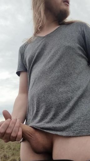 Shooting a thick load in nature   Clip 1