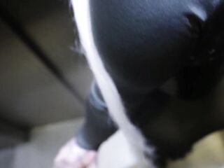 Hard Drilled Stranger In The Throat In The Elevator, Public Sex With A Housemate