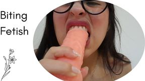 Biting my dildo for you
