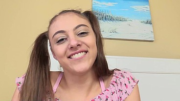 Gia Derza Blowjob and Cowgirl Babysitter Creampie