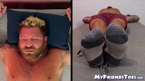 Hairy Riley was bound and endured the tickling torment by the master