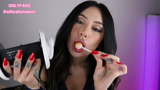 ASMR ANIME GIRL Ear licking - Ear Moaning - Licking Lollipop