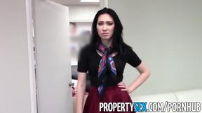 ”Gorgeous Real Estate Agent Seduced into Office Sex”