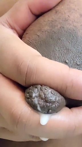 Twisting My Hard Nipples Closeup Lactating