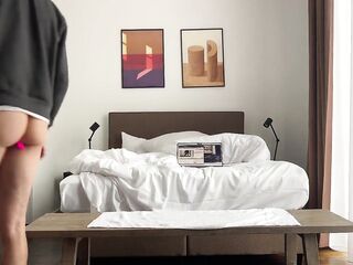 Remote-Controlled Lush and Plug Drive Him to Explosive Cum on Hotel Floor