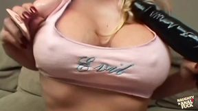 Slutty blonde takes countless cocks up her holes, has no dick&#x1F32D; limit.