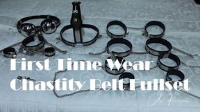 First Time Wear Chastity Belt Fullset