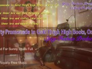 Panty Promenade in Gold Thigh High Boots, Parts 1-3, PREVIEW