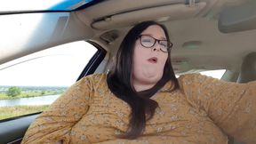 Eating food in car with buddy