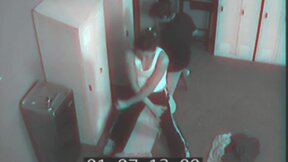 Locker room fuck between fit slut and jock