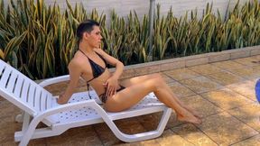 I Seduce Dom Nathan in the Pool to Come and Fuck My Ass