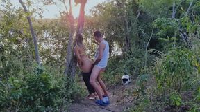 I took the pregnant woman into the woods