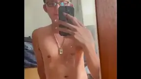Slender Asian Boy JERKS OFF While Admiring His Nude Body—Steamy Mirror Solo! – 18+